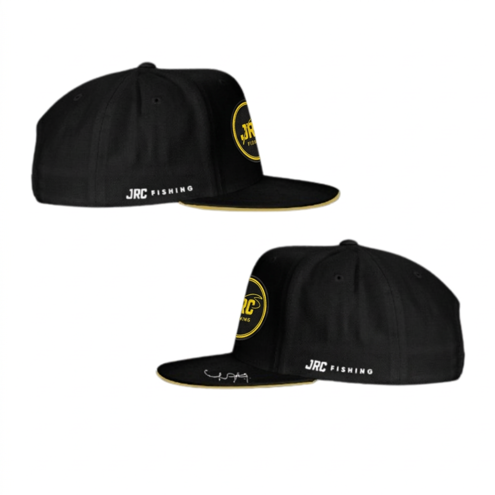 Boné de Pesca JRC Brin Fechado Preto e Amarelo