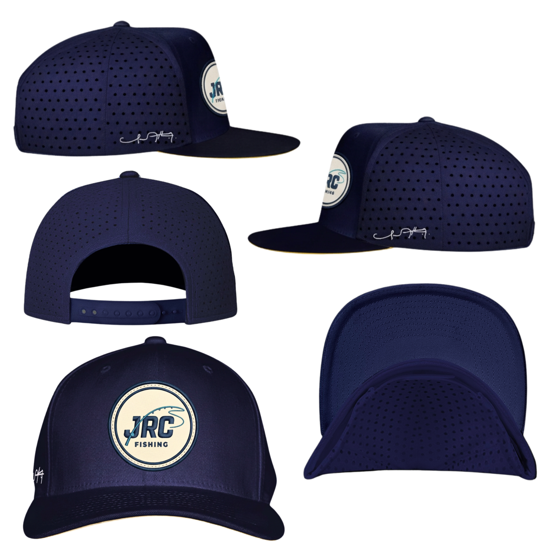 Boné de Pesca JRC Azul - Furos a laser