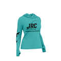 Camiseta de Pesca Feminina JRC com Capuz e Luva Proteção UV50+ Azul Bebe