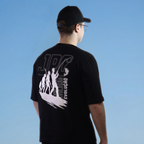 Camiseta Oversized - Evolução - Preto