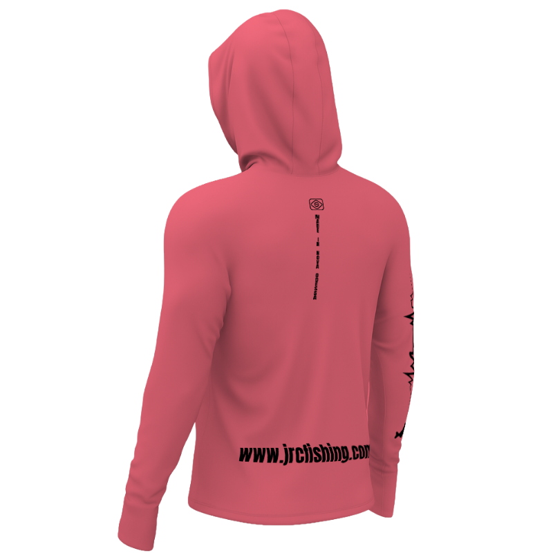 Camiseta de Pesca Feminina JRC com Capuz e Luva Proteção UV50+ Rosa