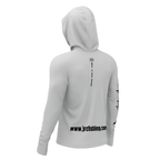Camiseta de Pesca Masculina JRC com Capuz e Luva Proteção UV50+ Branca