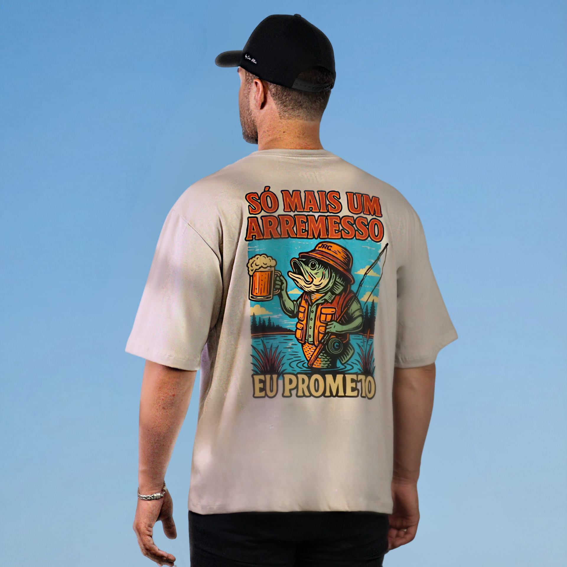 Camiseta JRC Oversized Só Mais um Arremesso - Gelo