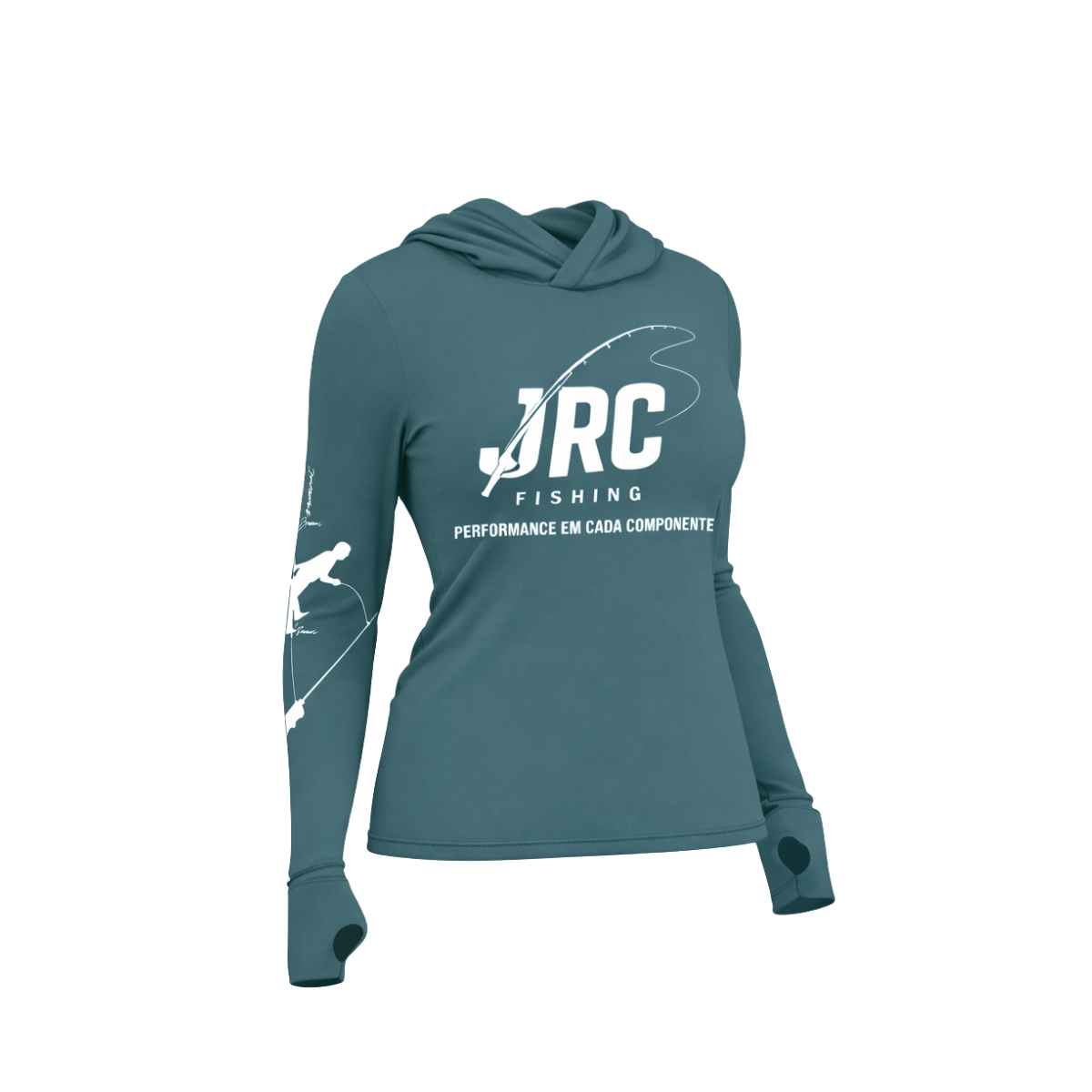Camiseta de Pesca Feminina JRC com Capuz e Luva Proteção UV50+ Mirante