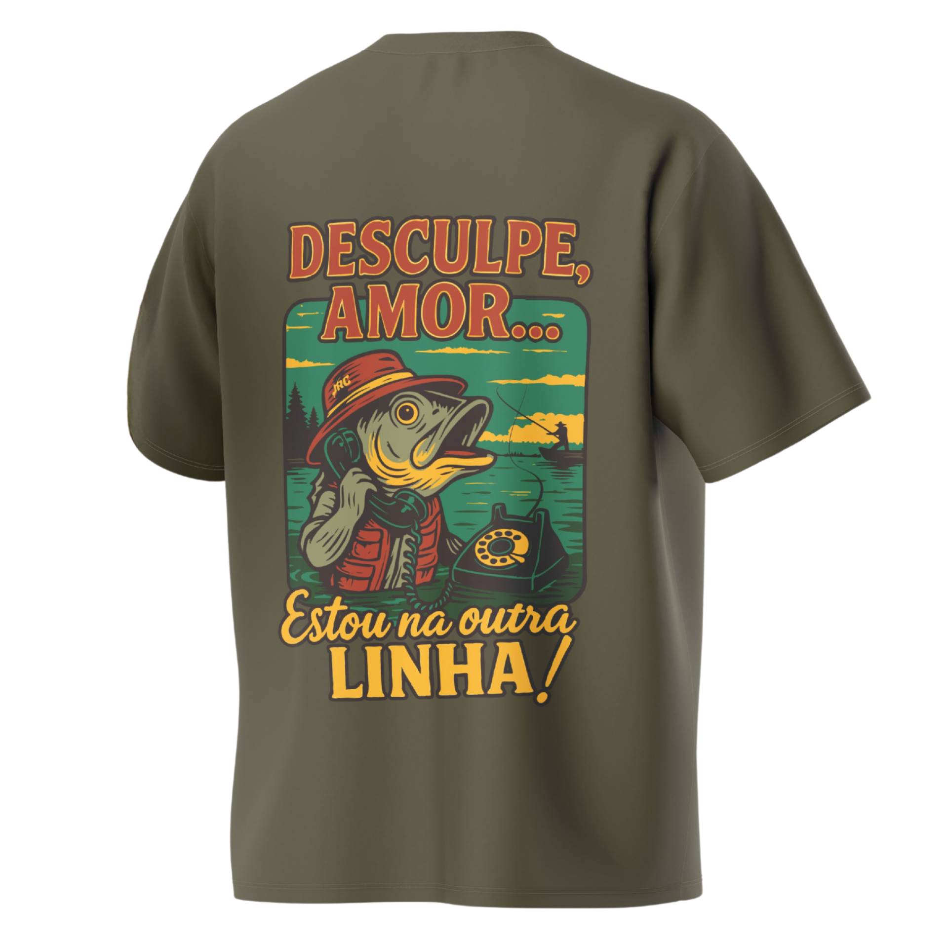 Camiseta Oversized - Na outra Linha - Militar