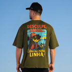Camiseta Oversized - Na outra Linha - Militar