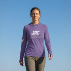 Camiseta de Pesca Feminina JRC com Capuz e Luva Proteção UV50+ Roxa