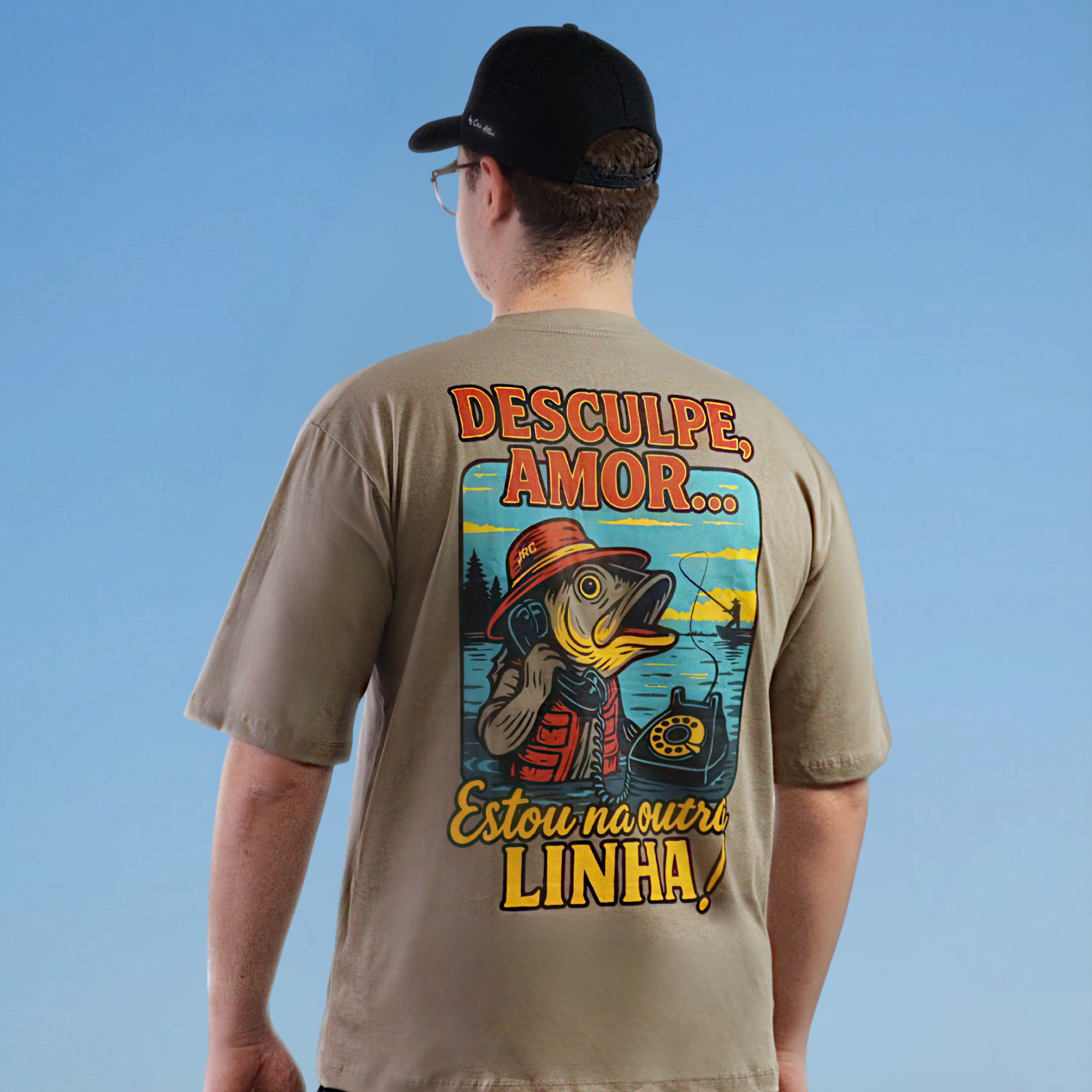 Camiseta Oversized - Na outra Linha - Khaki