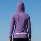 Camiseta de Pesca Feminina JRC com Capuz e Luva Proteção UV50+ Roxa