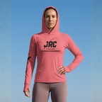 Camiseta de Pesca Feminina JRC com Capuz e Luva Proteção UV50+ Rosa