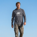 Camiseta de Pesca Masculina JRC com Capuz e Luva Proteção UV50+ Cinza