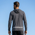 Camiseta de Pesca Masculina JRC com Capuz e Luva Proteção UV50+ Cinza