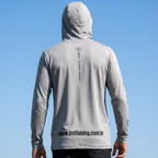 Camiseta de Pesca Masculina JRC com Capuz e Luva Proteção UV50+ Chumbo