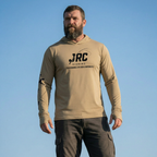 Camiseta de Pesca Masculina JRC com Capuz e Luva Proteção UV50+ Desert