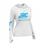 Camiseta de Pesca Feminina JRC com Capuz e Luva Proteção UV50+ Branca